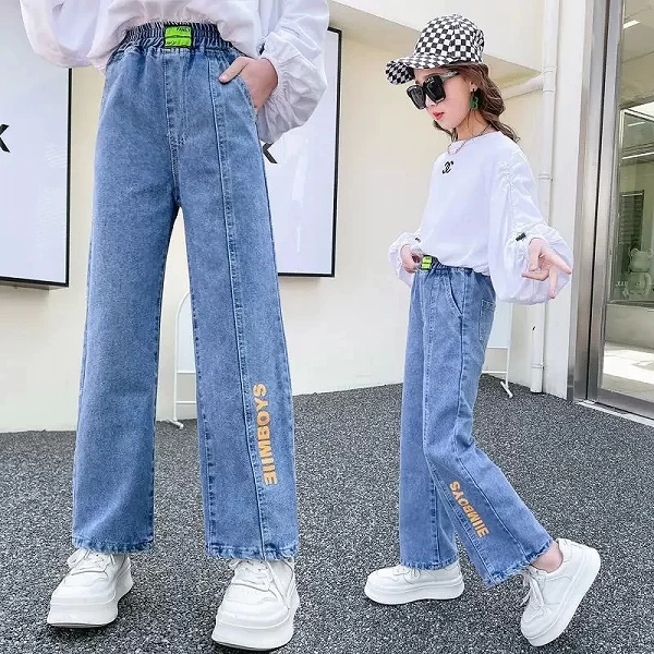 Jean Solide Style Décontracté pour Fille, Vêtement pour Enfant de 6, 8, 10, 12 et 14 ans, Collection Automne 2022|18,14 €|OKKO MODE