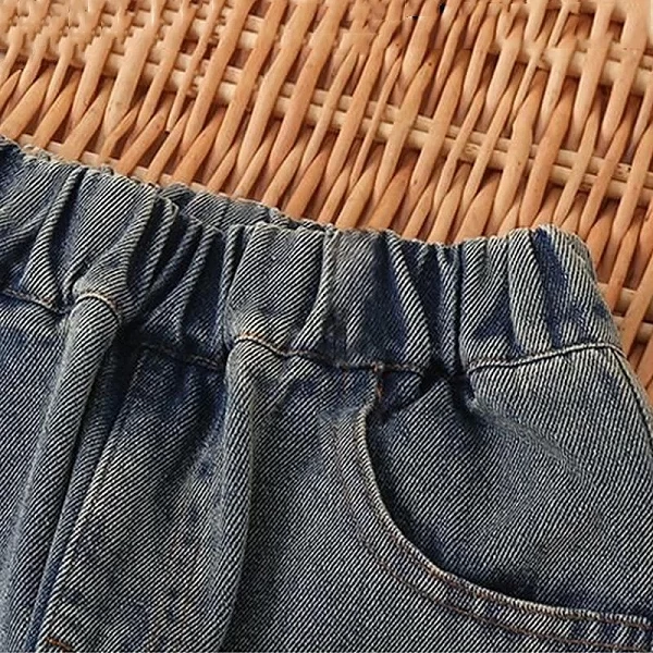 IENENS-Jean taille haute pour fille, pantalon droit à jambes larges, baggy coréen, mode denim pour enfants, printemps et automne|14,39 €|OKKO MODE