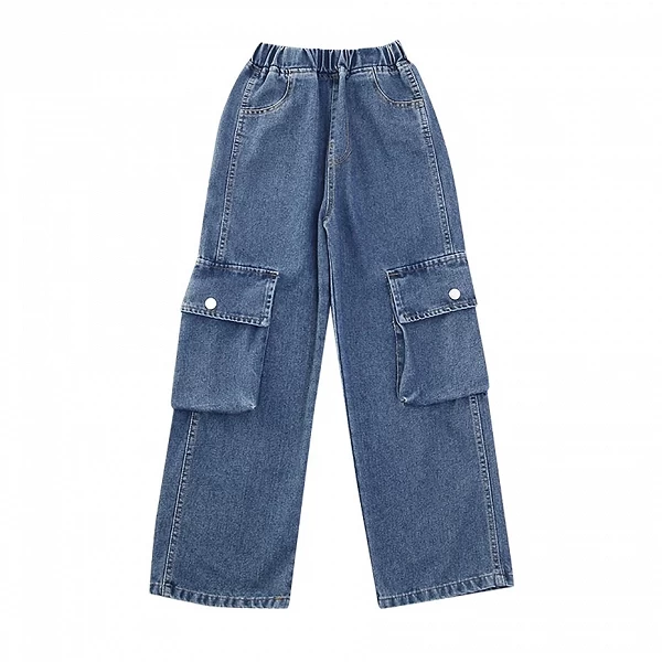 Jean Cargo Solide pour Fille, Vêtement Style Décontracté pour Enfant et Adolescent de 6, 8, 10, 12 et 14 Ans|22,68 €|OKKO MODE