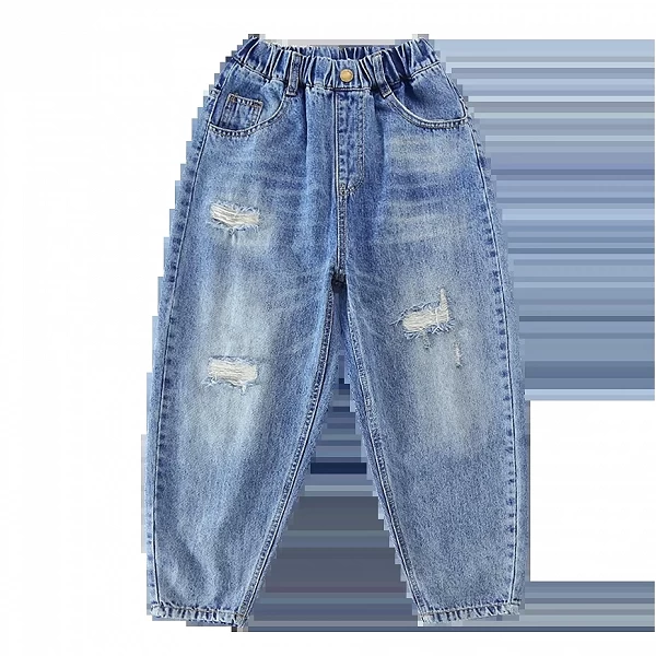 Jeans à grands trous pour filles, vêtements pour enfants, style décontracté, printemps, automne, 6, 8, 10, 12, 14|20,35 €|OKKO MODE