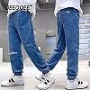 Jeans College en coton pour enfants, pantalons en denim pour garçons, vêtements pour adolescents FjKorean, 4-14 ans, printemps, |7,19 €|OKKO MODE