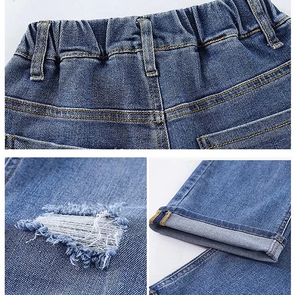 Pantalons en jean pour bébés filles, vêtements en Denim, bas pour enfants de 4 5 6 7 8 9 10 11 12 13 ans|11,69 €|OKKO MODE