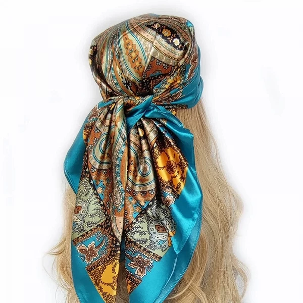 Écharpe de sauna 90x90cm pour femme, foulard, hijab, bandana, vintage, quatre saisons, nouvelle collection|3,59 €|OKKO MODE