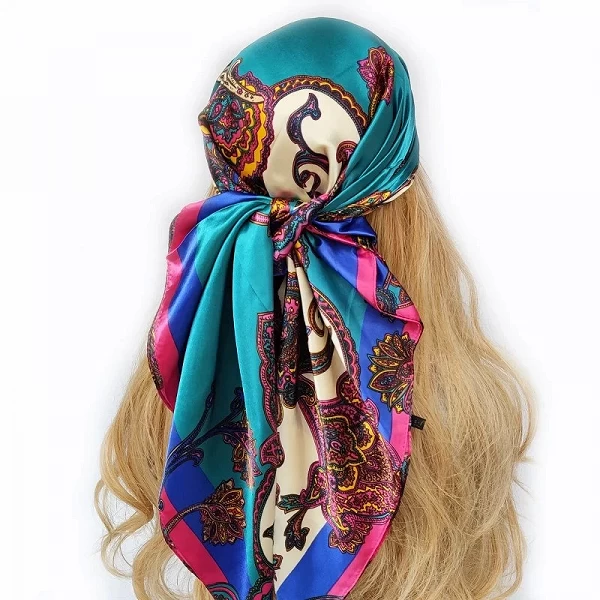 Écharpe de sauna 90x90cm pour femme, foulard, hijab, bandana, vintage, quatre saisons, nouvelle collection|3,59 €|OKKO MODE