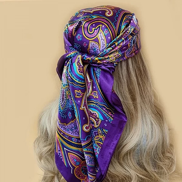 Foulard carré imprimé populaire, 90x90cm, châles de plage, protection solaire, Europe et Amérique, 2023|3,59 €|OKKO MODE