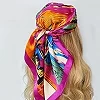 Foulard en Satin de soie imprimé 90x90CM, couleur populaire, châle carré de luxe, protection solaire, nouveau couvre-chef|3,59 €|OKKO MODE