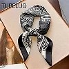 InjSatin-Foulard de Sauna Imprimé de Luxe pour Femme, Design de Cou, Écharpe pour Cheveux, Main, Poignet, Châle Hijab, Bandana, |3,98 €|OKKO MODE