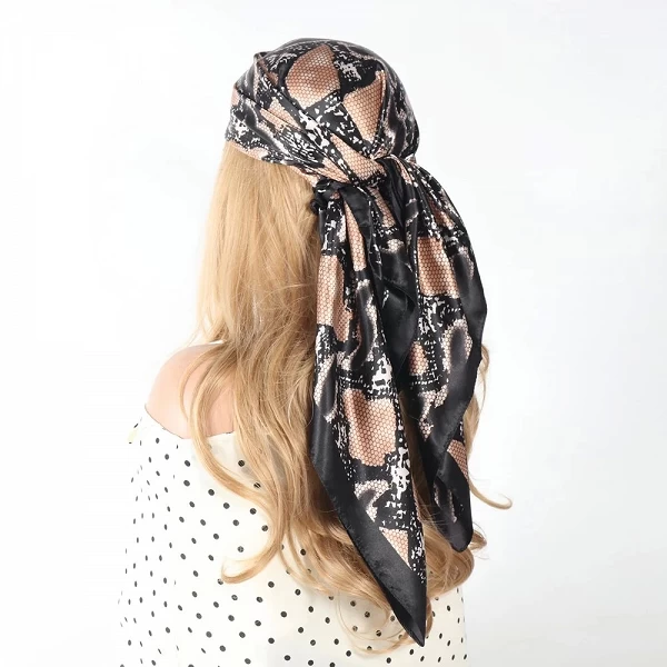 InjHair-Foulard d'été en satin pour femme, foulard de sauna, bandana, cheveux doux, hijab pour dames|4,00 €|OKKO MODE