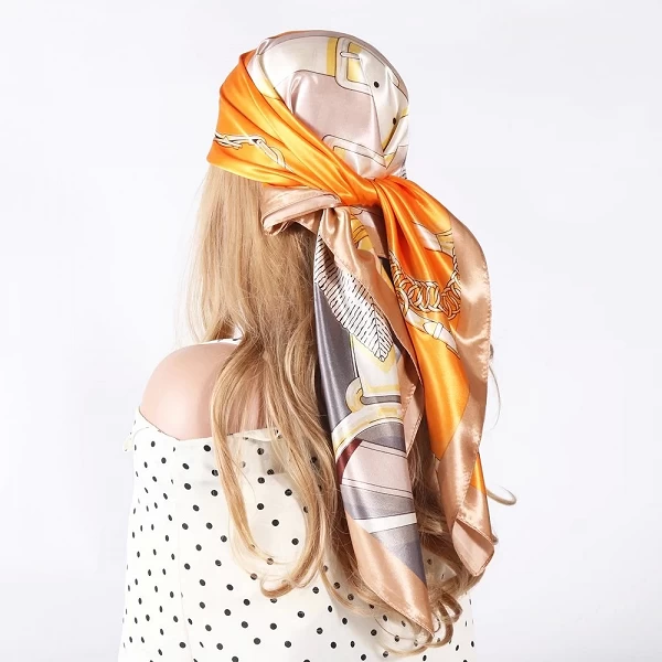 InjHair-Foulard d'été en satin pour femme, foulard de sauna, bandana, cheveux doux, hijab pour dames|4,00 €|OKKO MODE