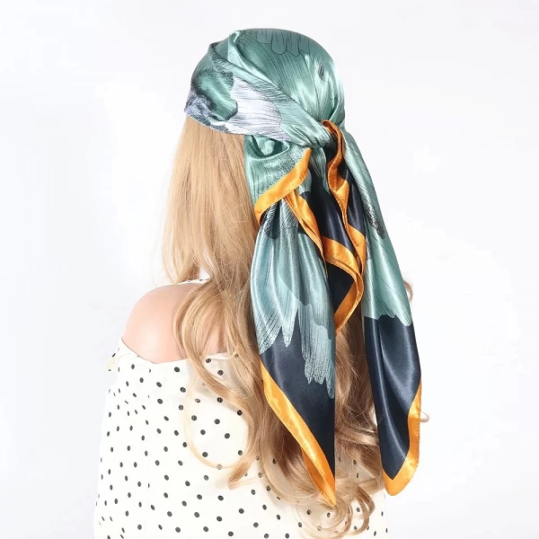 InjHair-Foulard d'été en satin pour femme, foulard de sauna, bandana, cheveux doux, hijab pour dames|4,00 €|OKKO MODE