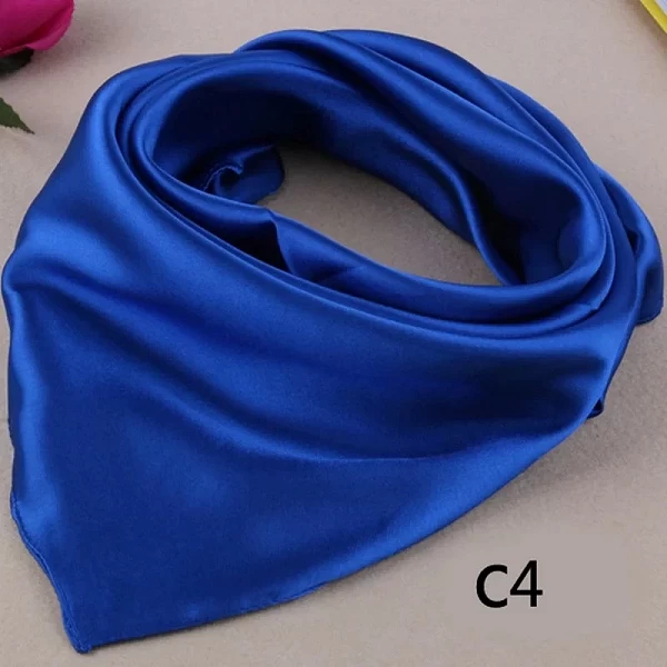 WZCX – foulard en soie de couleur unie pour femme, écharpe carrée Simple, nouvelle collection printemps-automne, 60x60cm|2,99 €|OKKO MODE