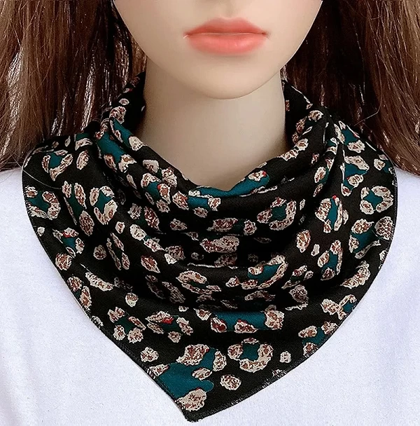 Foulard en soie imprimé Floral coréen T76, bavoir à boutons pour protéger la colonne cervicale, Triangle, couvre-chef d'été pour|4,97 €|OKKO MODE