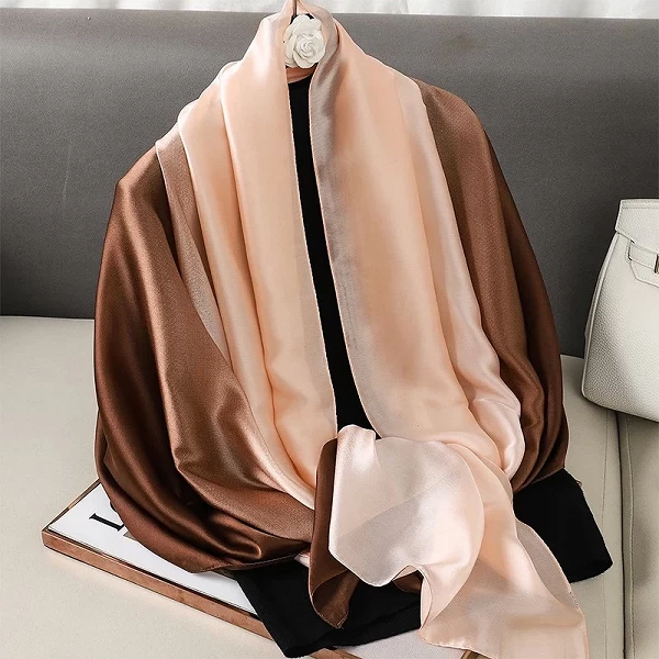 Foulard de Luxe Dégradé pour Femme, Châle de Marque Solide, Enveloppes, Bandana, Foulard de Tête, Hijab à la Mode, Poncho de Mar|6,29 €|OKKO MODE