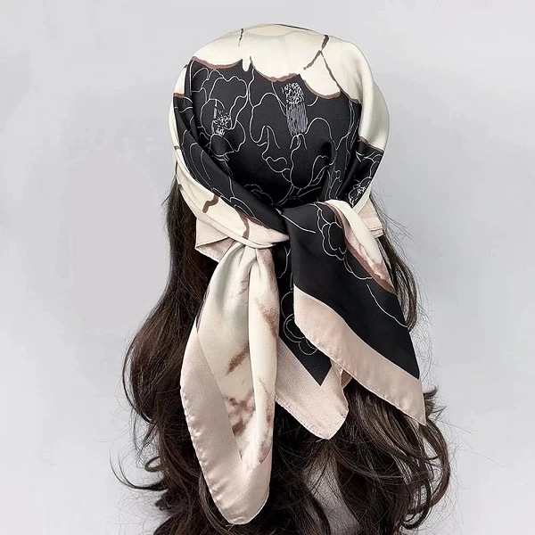 InjSquare-Foulard de marque de luxe pour femmes, écharpe pour le cou et les cheveux, bandeau de plage, hijab, foulard, bandeaux |4,00 €|OKKO MODE