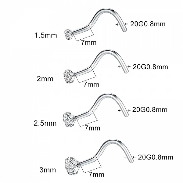 Zcompresses-Prong en titane de qualité implantaire sur le piercing de goujon antarctique, matiques de vis antarctique, boucle d'|8,09 €|OKKO MODE