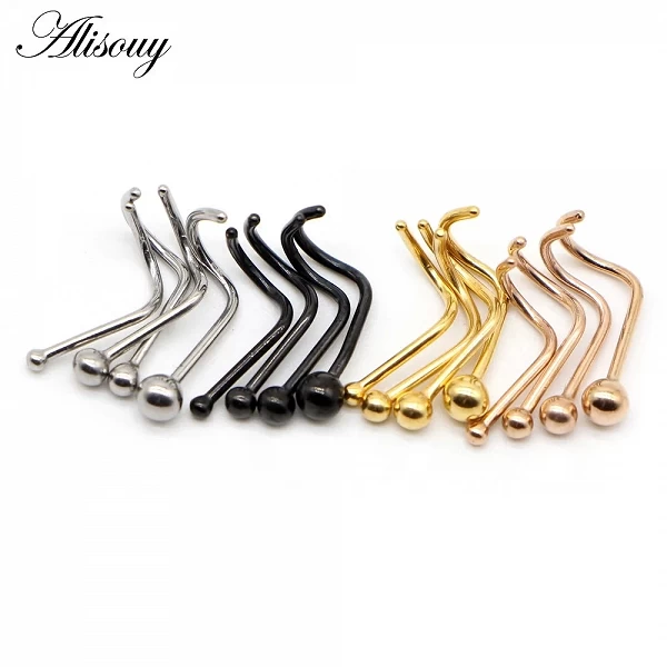 Alisouy – petites boucles d'oreilles en forme de boule, Piercing, clous d'oreilles, 1.5mm, 20G, en acier inoxydable chirurgical,|1,79 €|OKKO MODE