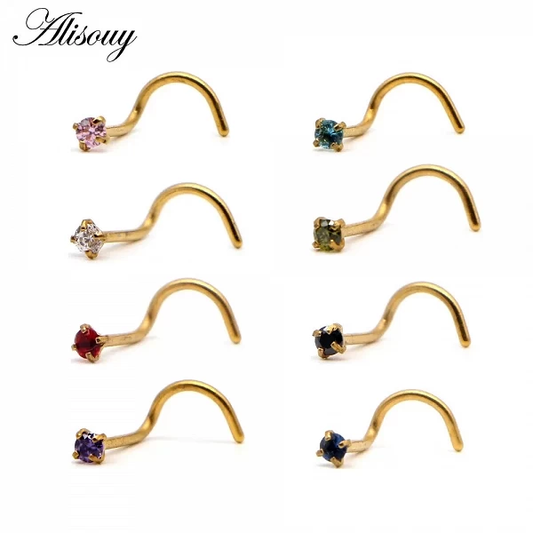 Alisouy-Générateur de Piercing en Acier en Forme de S pour Bijoux de Corps, Anneau Antarctique, 2mm, 20g, 1 Pièce|2,69 €|OKKO MODE