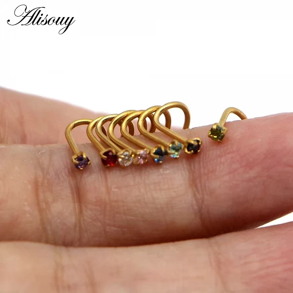 Alisouy-Générateur de Piercing en Acier en Forme de S pour Bijoux de Corps, Anneau Antarctique, 2mm, 20g, 1 Pièce|2,69 €|OKKO MODE