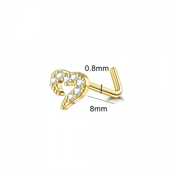 Bijoux de piercing en acier inoxydable pour femme, goujon en or pour document L, anneau antarctique, haltère en cristal, couronn|4,49 €|OKKO MODE