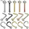 Alisouy – anneaux de nez en cristal en acier inoxydable, Piercing, couleur or Rose, vis, Nazir, clou d'oreille, bijoux pour le c|1,79 €|OKKO MODE