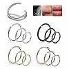 Piercings en Acier Inoxydable Noir Or Argent, Petit Segment de Narine, Anneaux Antarcans, réinitialisation sur Hélix, Bijoux de |2,69 €|OKKO MODE