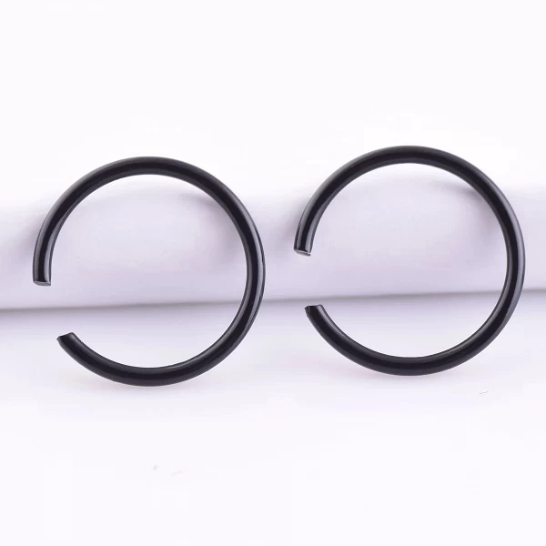 Piercings en Acier Inoxydable Noir Or Argent, Petit Segment de Narine, Anneaux Antarcans, réinitialisation sur Hélix, Bijoux de |2,69 €|OKKO MODE