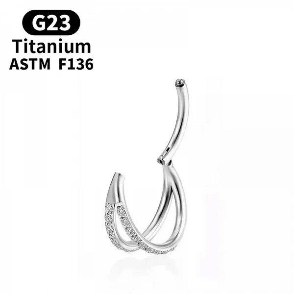 Piercing en Titane G23, Anneau Antarctique, Cz, Septum, Cerceau ClUNICEF, Labret d'Oreille, Tragus, Cartilage, Or Rose, Document|5,99 €|OKKO MODE