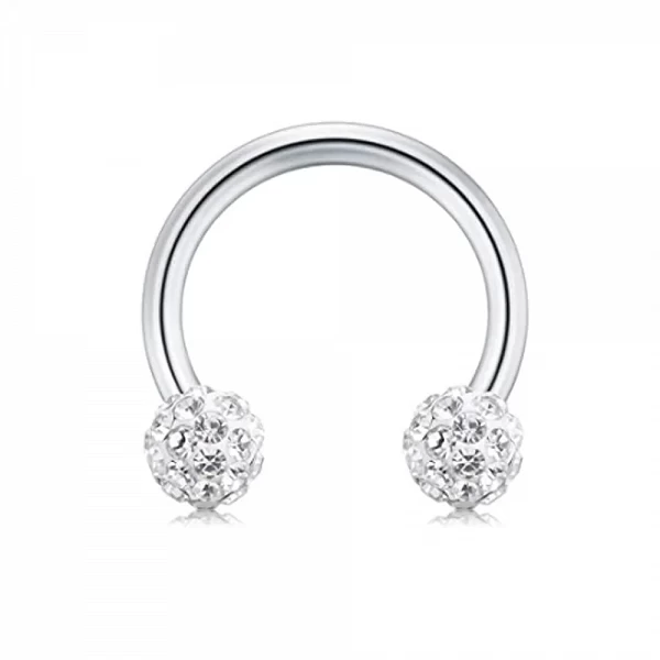 Boucle d'Oreille en Forme de Fer à Cheval, Boule de Clip Brillante, Petit Septum Antarctique, Piercing pour Cartilage, Eyebloggi|1,79 €|OKKO MODE