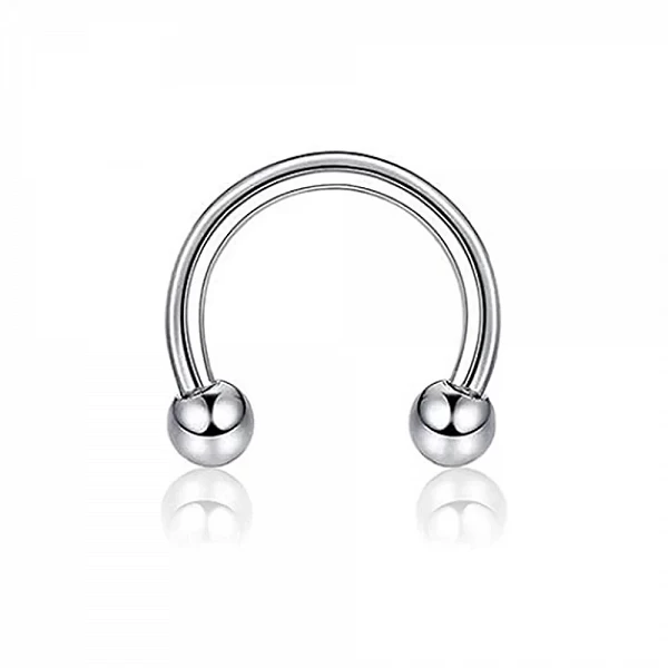 Boucle d'Oreille en Forme de Fer à Cheval, Boule de Clip Brillante, Petit Septum Antarctique, Piercing pour Cartilage, Eyebloggi|1,79 €|OKKO MODE