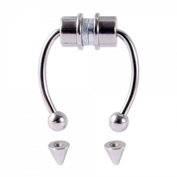 Faux Piercing Magnétique pour Femme, Anneau de Septum Antarctique avec Cône de Remplacement, IkFor, Unisexe, Mode, Noir, Plaqué |1,79 €|OKKO MODE