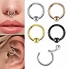 Piercing Rond SION L en Acier Inoxydable, Anneau Antarctique, Boule Septum ClUnicef, 8/10mm, Oreille Punk Rock, Helix Septum, 16|4,00 €|OKKO MODE