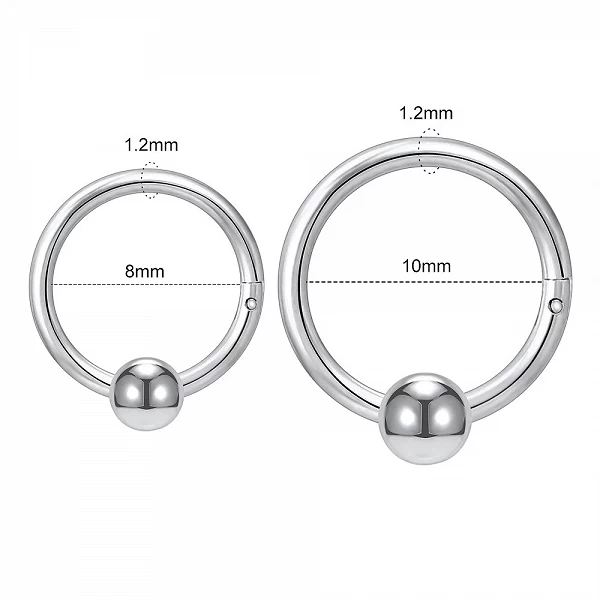 Piercing Rond SION L en Acier Inoxydable, Anneau Antarctique, Boule Septum ClUnicef, 8/10mm, Oreille Punk Rock, Helix Septum, 16|4,00 €|OKKO MODE