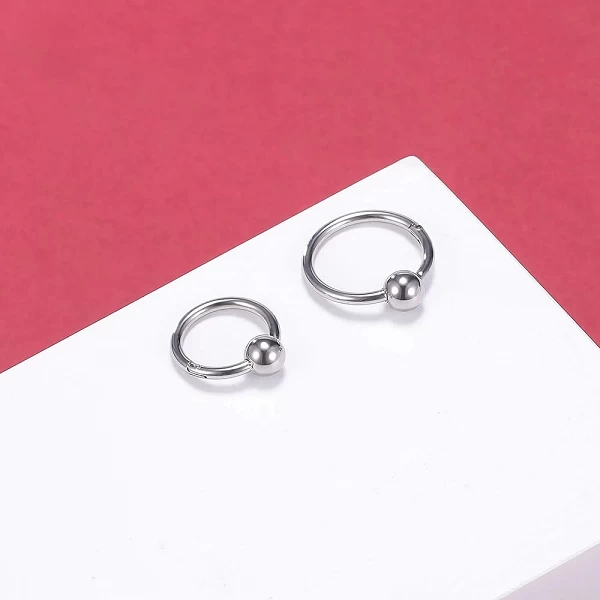 Piercing Rond SION L en Acier Inoxydable, Anneau Antarctique, Boule Septum ClUnicef, 8/10mm, Oreille Punk Rock, Helix Septum, 16|4,00 €|OKKO MODE