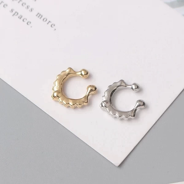 Anneau de faux septum plaqué or et argent pour hommes et filles, anneau antarctique, piercing en cristal, cadeau de bijoux de co|1,79 €|OKKO MODE