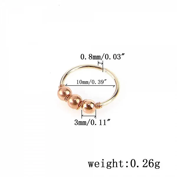 Piercing en Forme de Cerceau Rond pour le Corps, Bijoux Sexy en Or Rose et Argent, 6/8/10mm, à la Mode|1,79 €|OKKO MODE