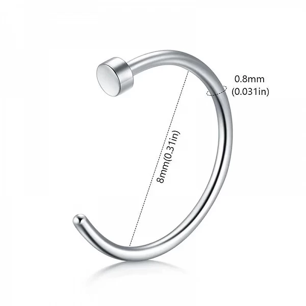 Exacjons de ovale ine en acier inoxydable, anneau antarctique, vis de corps de cerceau, piercing en argent et en or, document en|3,96 €|OKKO MODE