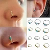 Bijoux de piercing plaqués or rose et argent, perles rondes rétro, anneau antarctique, goujon d'oreille, ovale ine, cerceau de c|3,99 €|OKKO MODE