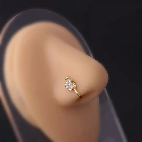 Perle de piercing non percée pour femme, anneau de manchette antarctique, document en or, bijoux non ichi, nouvelle mode, 1PC|3,98 €|OKKO MODE