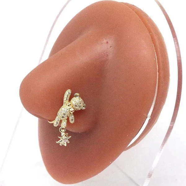 Faux Piercing en Antarctique Plaqué Or pour Femme, Mancommuniste de Nez de Luxe, Bijoux de Corps|3,59 €|OKKO MODE