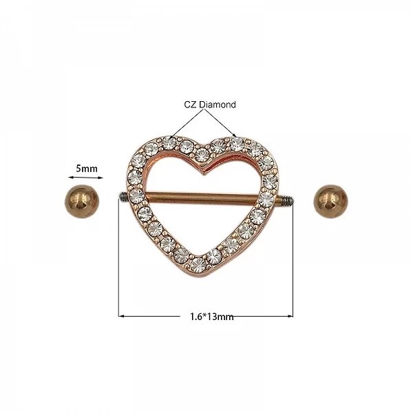 Bijoux de piercing en or rose pour documents, acier inoxydable, couverture complète des 3 continents, bague complète en CZ, bijo|3,59 €|OKKO MODE