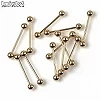 Lot de 10 Anneaux de Langue en Acier Inoxydable, Piercing d'Oreille, Bijoux en Or, Barbell, Tragus|3,59 €|OKKO MODE