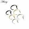 Alisouy – faux Septum en acier inoxydable, 1 pièce, anneau de nez, couleur or, Labret, lèvre, cerceau, Septum, Piercing, bijoux|1,79 €|OKKO MODE