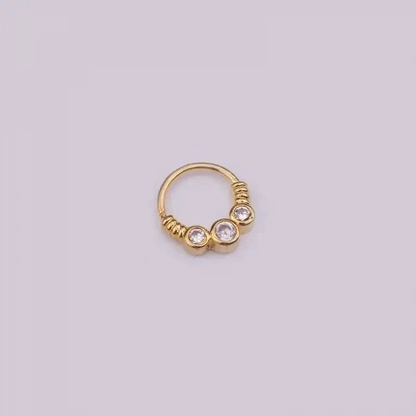 Inserts de nez en acier inoxydable, septum de nez rond, vis à os d'oreille, bijoux de piercing, or, rose, argent, document, offr|2,69 €|OKKO MODE