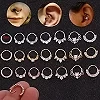 Inserts de nez en acier inoxydable, septum de nez rond, vis à os d'oreille, bijoux de piercing, or, rose, argent, document, offr|2,69 €|OKKO MODE