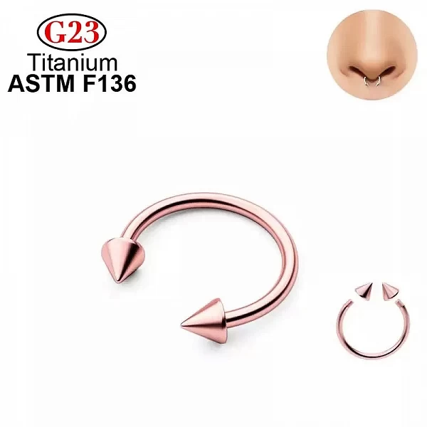 Petite pointe en titane plaqué or, anneau de nez circulaire, bijoux de Piercing, ASTM F136|3,99 €|OKKO MODE