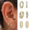 Boucles d'oreilles créoles classiques pour femmes, Helix, Tragus, Conch Rook, Piercing d'oreille, Zcompresses sur document en or|3,59 €|OKKO MODE