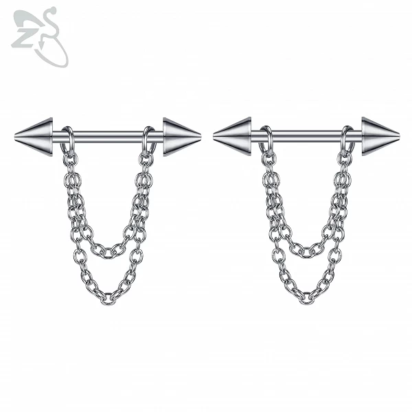 ZS-Bijoux de piercing en acier inoxydable pour hommes et femmes, 2 pièces/lot, 14G|3,59 €|OKKO MODE