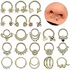 ZS-Bague Piercing Septum Coeur Fleur pour Femme, Bague Antarctique, Bijoux en Acier Inoxydable, Helix Conch, Zunderes on Earring|3,59 €|OKKO MODE