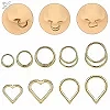 ZS-Piercing en Titane de Forme Ronde en Forme de Cœur, Bijoux de Corps en Or, Septum, ClUNICEF, G23, 6mm, 8mm, 10mm, 1 Pièce, 16|3,99 €|OKKO MODE