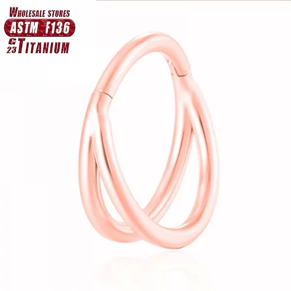 G23 Titane Septum Piercings pour Femmes, Or Rose, Document Antarctique, Anneaux Hoop Helix, Boucles d'Oreilles Tragus Cartilage,|5,39 €|OKKO MODE